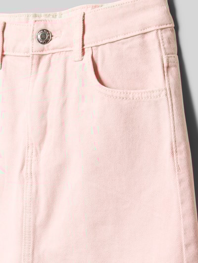 Mango Jeansrock mit offenem Saum Modell 'sabina' Rosa 2
