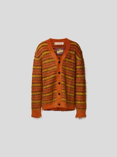 Marni Oversized Jacke aus Mohair-Mix Orange 2