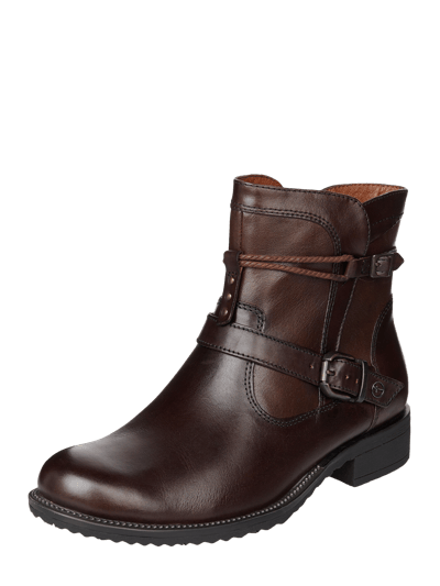 Tamaris Booties aus Leder Dunkelbraun 1