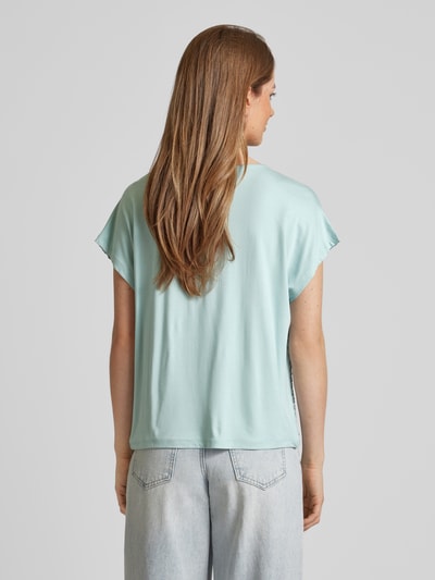 Tom Tailor T-Shirt in unifarbenem Design mit Strukturmuster Mint 5