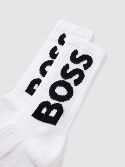 BOSS Socken mit Label-Print Weiss 2