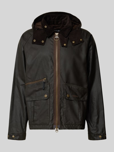 Barbour Regular fit parka van gewaxt katoen, model 'RE-ENGINEERED' Olijfgroen - 2