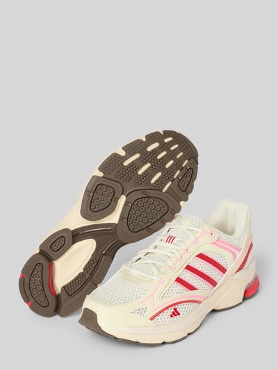 Produktfoto, Sneaker mit Schnürverschluss von adidas Sportswear, kremowo-białe i różowe elementy, materiał mieszany, strukturalna podeszwa