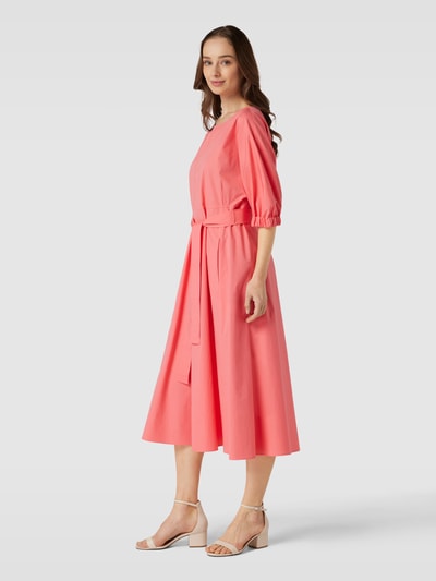 Luisa Cerano Midikleid mit Bindegürtel Lachs 4