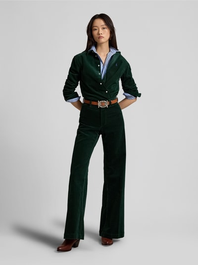 Polo Ralph Lauren Regular Fit Hemdbluse aus reiner Baumwolle Dunkelgruen 1