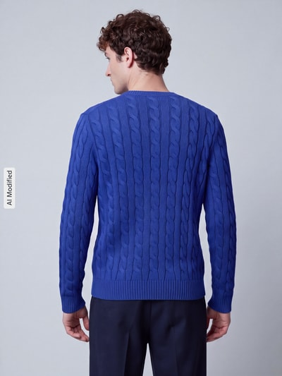 Polo Ralph Lauren Pullover mit Logo-Stitching Royal 5