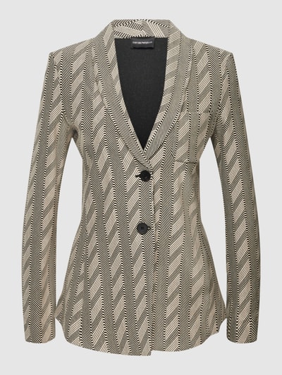 Emporio Armani Blazer mit Allover-Muster Beige 2