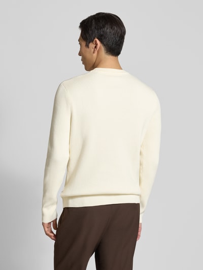 Lindbergh Relaxed Fit Strickpullover mit Rundhalsausschnitt Weiss 5