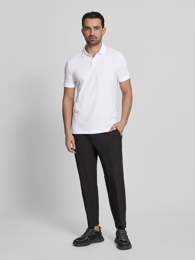 BOSS Green Regular Fit Poloshirt aus reiner Baumwolle Modell 'PIO 1' Weiss 1