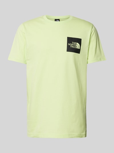 The North Face T-shirt z nadrukiem z logo model ‘FINE’ Jasnozielony 2