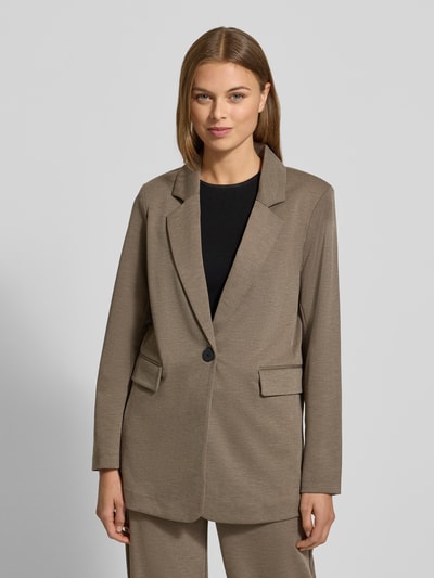 FREE/QUENT Regular fit blazer met klepzakken, model 'Nanni' Taupe - 4