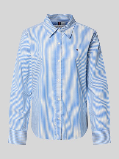 Tommy Hilfiger Regular fit overhemdblouse van katoenmix  Lichtblauw - 1