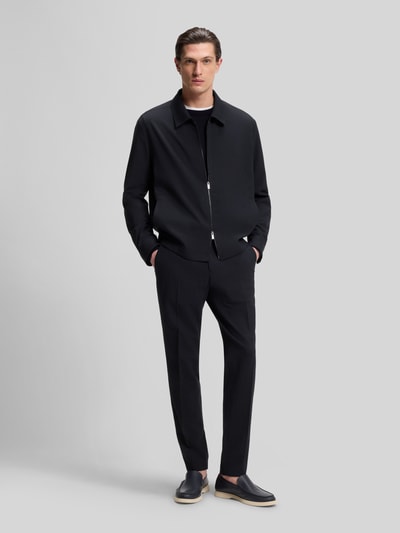 BOSS Bluzon o kroju relaxed fit z mieszanki wełny model 'CARPER' Granatowy 1