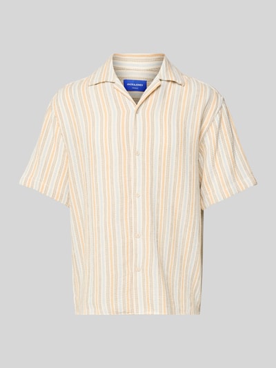 Jack & Jones Regular fit vrijetijdsoverhemd met resortkraag, model 'COBA' Abrikoos - 2