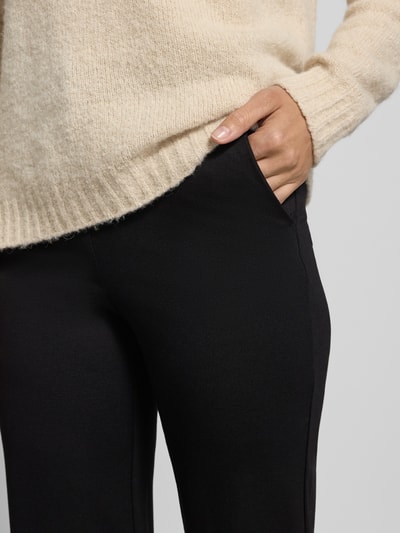 Vero Moda Slim fit gilet broek van viscosemix, model 'EVA' Zwart - 3