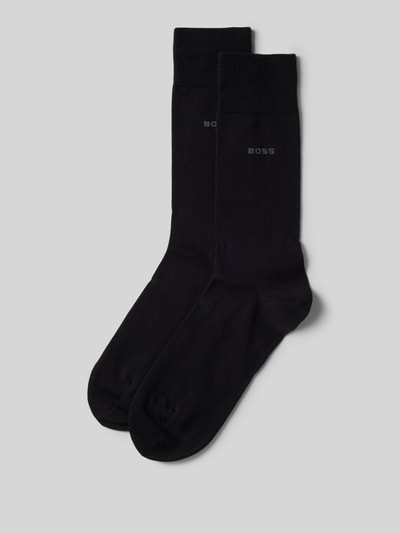 BOSS Socken mit Label-Print im 2er-Pack Black 1