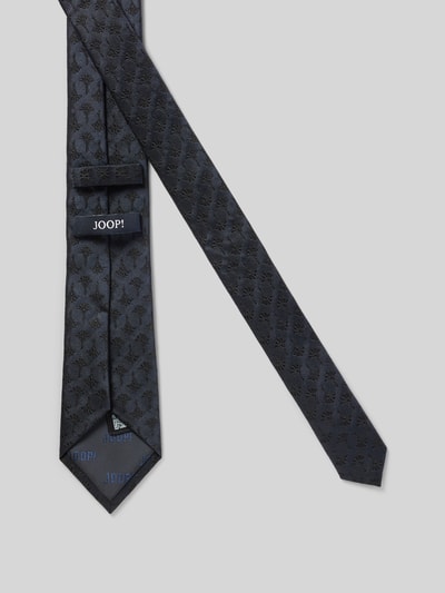 Productfoto, Seidenkrawatte im Allover-Look (7 cm) van JOOP! Collection, zuiver zijde, klassiek model, all-over look, structuurpatroon, breedte maat 1: 7 cm, donkerblauw met subtiel patroon