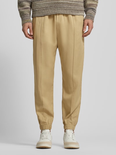 Antony Morato Loose Fit Stoffhose aus Lyocell-Leinen-Mix Beige 4