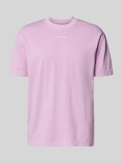 Produktfoto, Relaxed Fit T-Shirt aus reiner Baumwolle von Marc O'Polo, Optik: Unifarben in Helllila, Materialverarbeitung: Jersey, Label-Stitching-Applikation, Rundhals, Ärmelform: Kurzarm, Herren T-Shirt