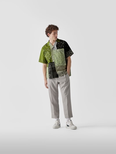 Kenzo Freizeithemd im Patchwork-Look Grün 1
