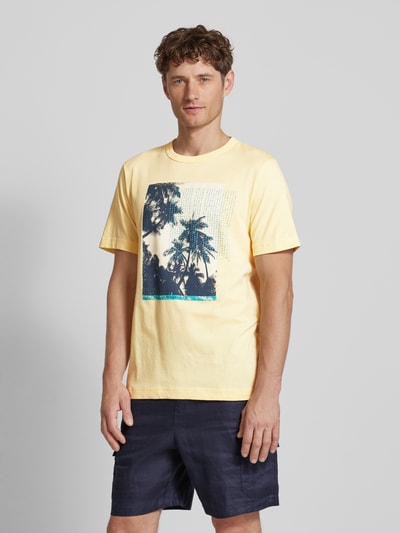 Tom Tailor T-Shirt mit Motiv-Print Hellgelb 4