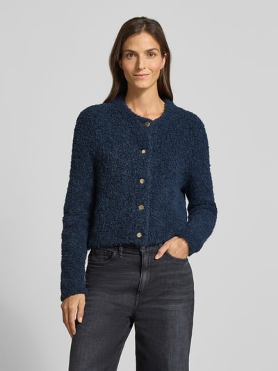 Hemisphere Gebreid jack van alpacamix met ronde hals Marineblauw - 4