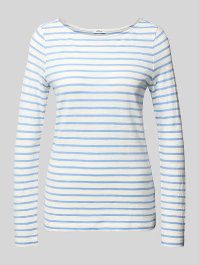 s.Oliver RED LABEL Regular Fit Langarmshirt aus reiner Baumwolle Ocean 2