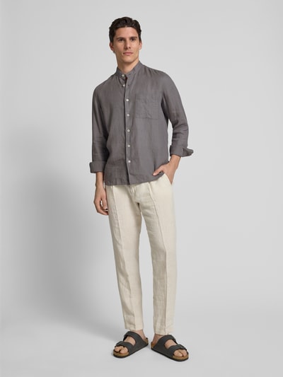 Marc O'Polo Regular Fit Freizeithemd aus reinem Leinen Graphit 1