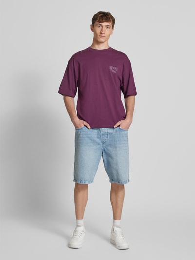 REVIEW Relaxed Fit Jeans Shorts mit elastischem Bund - Jorts Blau 1