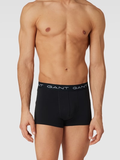 Gant Boxershort met logostitching in een set van 3 stuks Zwart - 1