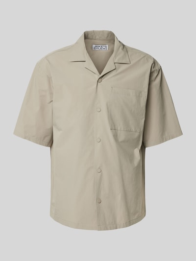 JAKE*S STUDIO MEN Freizeithemd mit Druckknopfleiste Khaki 1