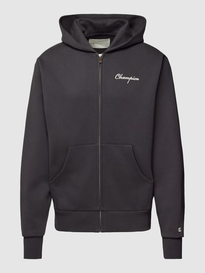 CHAMPION Sweatjacke mit Label-Stitching Black 2