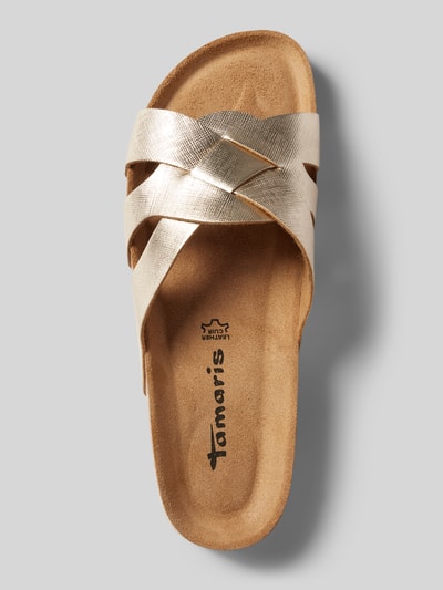 Tamaris Slides in metallic Gold 4