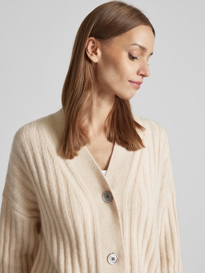 (The Mercer) N.Y. Cardigan mit V-Ausschnitt Sand Melange 3