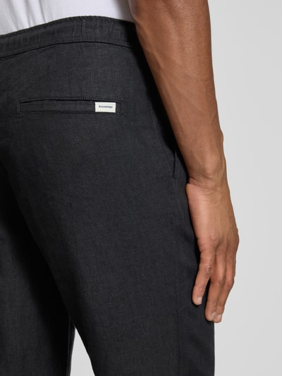 Knowledge Cotton Apparel Loose Fit Hose mit Tunnelzug Black 3