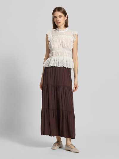 ONLY Slim Fit Blusentop mit Rüschenkragen Modell 'SHAILA' Offwhite 1