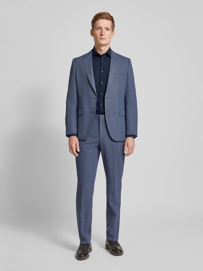 Jake*s Slim fit zakelijk overhemd met kentkraag Marineblauw - 1