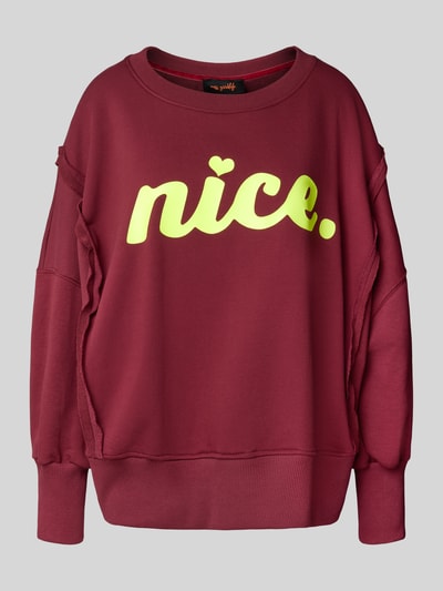 miss goodlife Relaxed Fit Sweatshirt mit Statement-Print und Rundhalsausschnitt Bordeaux 2