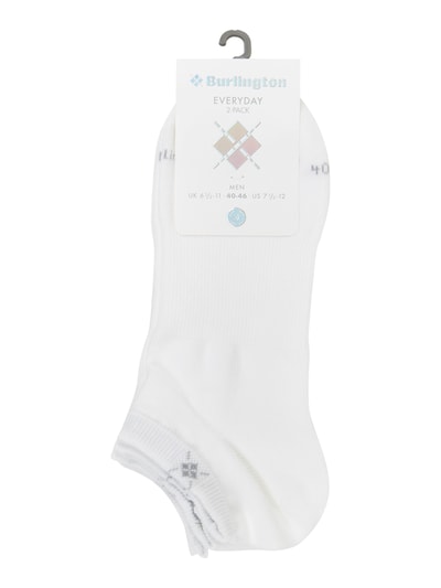 Burlington Sneakersocken mit Stretch-Anteil im 2er-Pack Modell 'Everyday' Weiss 2