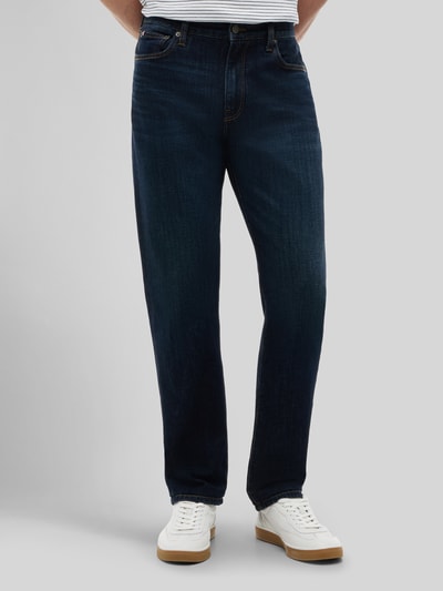 Tommy Hilfiger straight fit jeans van katoenmix Marineblauw - 4