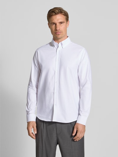 Les Deux Regular Fit Freizeithemd mit Button-Down-Kragen Modell 'Konrad' Weiss 4