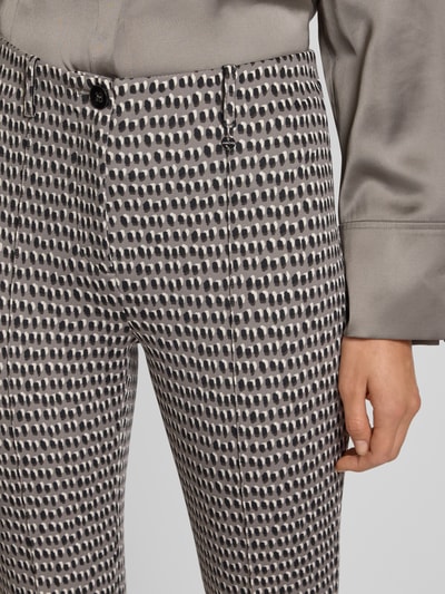 Marc Cain Spodnie materiałowe z zapięciem na guzik i zamek błyskawiczny Średnioszary 3