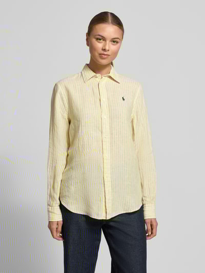 Polo Ralph Lauren Overhemdblouse met knoopsluiting Lichtgeel - 4