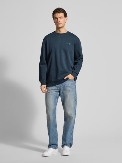 Marc O'Polo Regular Fit Sweatshirt aus reiner Baumwolle Marine 1