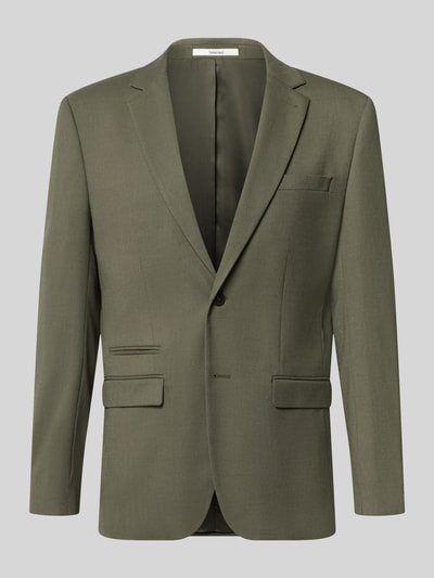 Produktfoto, olivgrünes Slim Fit Sakko mit Woll-Anteil Modell 'SLIM-NEIL' von Selected, glatte Oberfläche, Herren Sakko