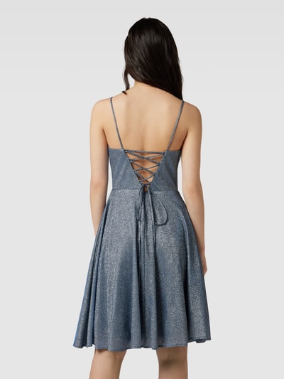 Luxuar Cocktailkleid mit Effektgarn Blau 5