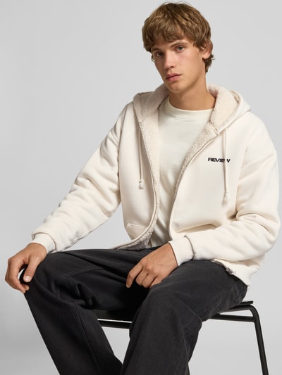 REVIEW Sweatjacke mit Kapuze Ecru 3