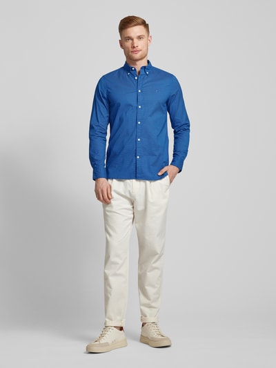 Tommy Hilfiger Slim Fit Freizeithemd mit Allover-Muster Royal 1