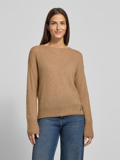 Brax Gebreide pullover met ribboorden, model 'LISA' Camel - 4