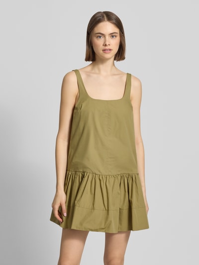 Topshop Minikleid mit Karree-Ausschnitt Modell 'ASTA' Oliv 4